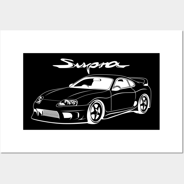 Supra 4th Generation JZA80 white Wall Art by creative.z